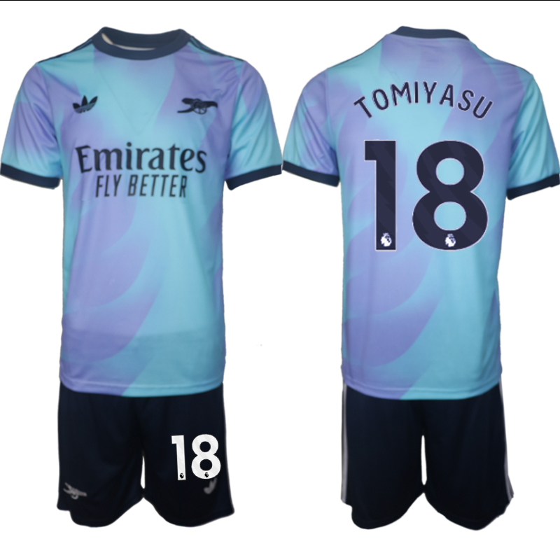 Men 2024-2025 Club Arsenal away Purple blue #18 Soccer Jersey